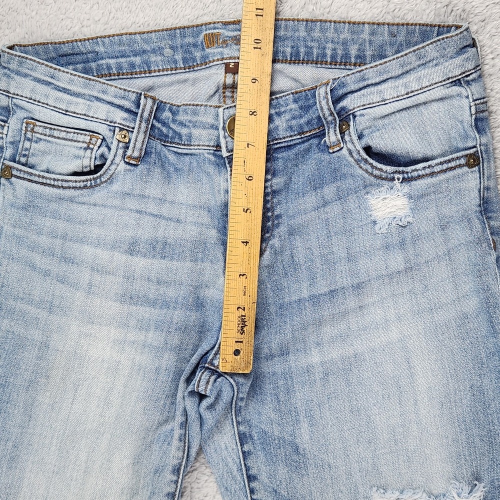 Kut from the Kloth Jeans Womens 2 Blue Distressed Skinny Stretch Denim SP017MD9 - Picture 9 of 16